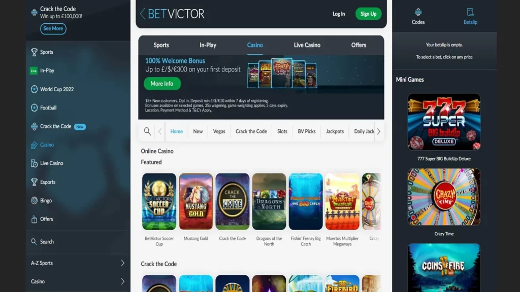 BetVictor Casino bejelentkezés