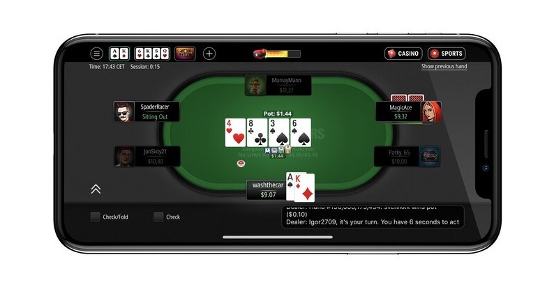 Aplikace Pokerstars