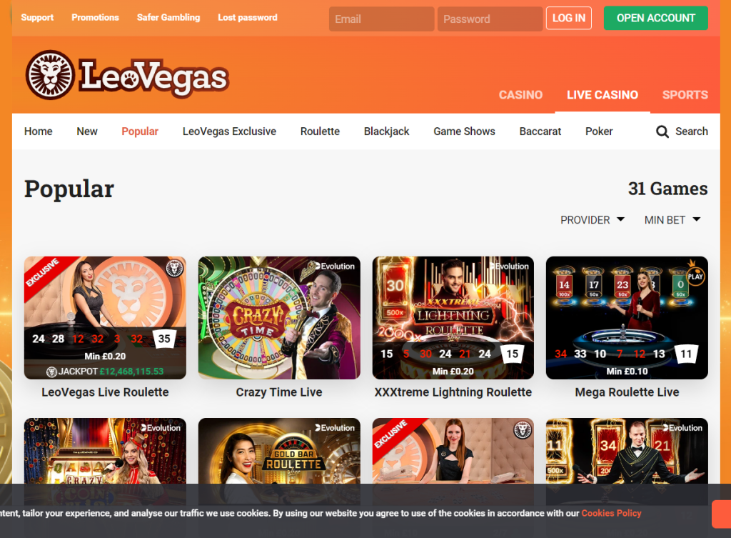 LeoVegas Casino Recenze